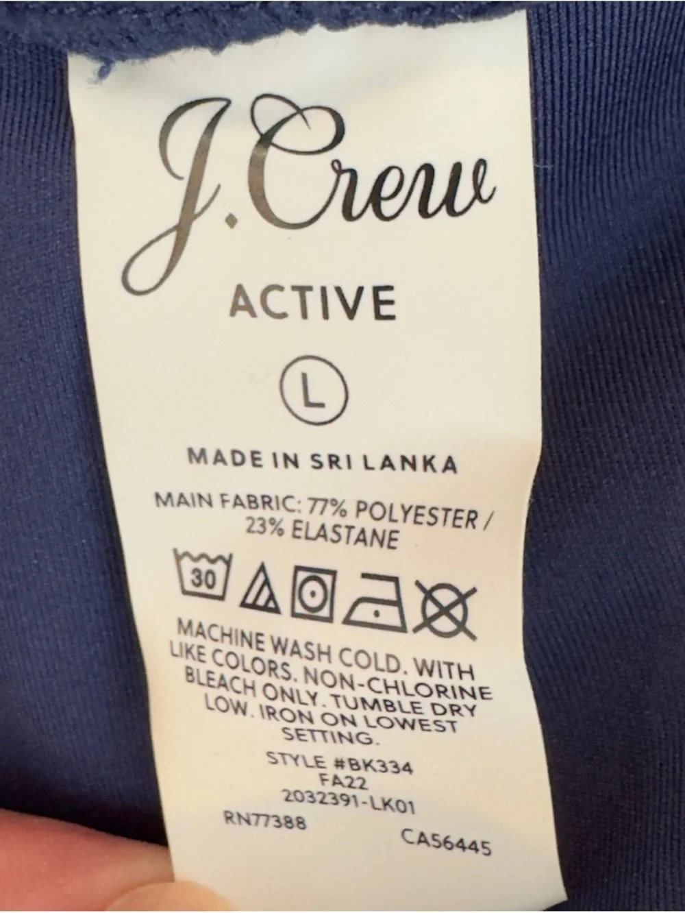 J. Crew Active Navy Blue Skort Sz Large - Picture 4 of 4